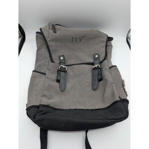 Field‎ & Co 15" Computer Backpack Gray Rustic Canvas Black And White Lining.